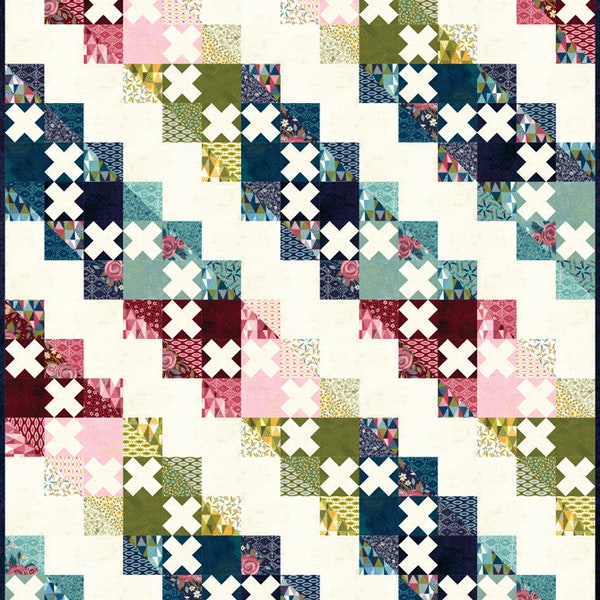 Stolen Kisses Quilt Kit - Nova - Basic Grey - KIT-30580