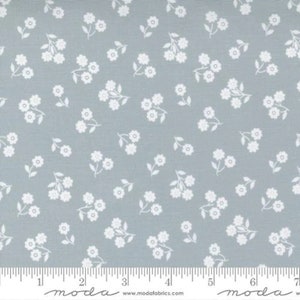 Country Rose - Lella Boutique - Dainty Floral - Smokey Blue - 5173-15 - Fabric is sold in 1/2 yard increments and cut continuously