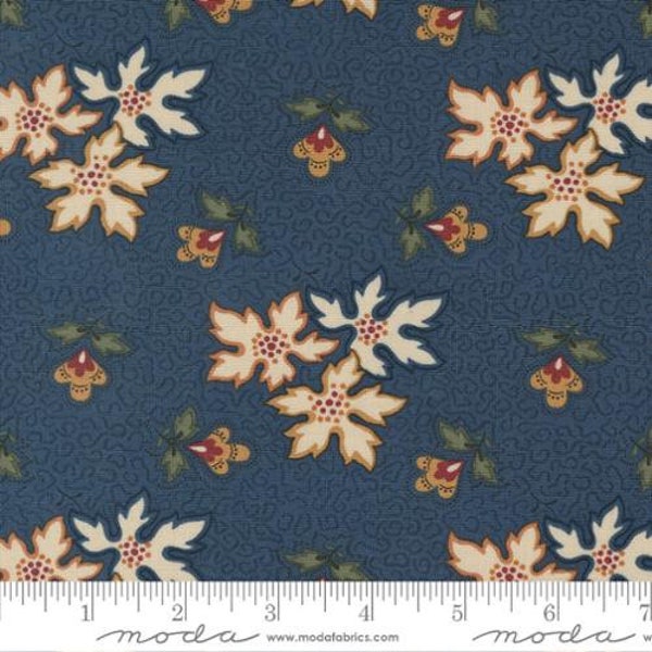 Fluttering Leaves - Kansas Trouble - Blue Spruce - 9730-14 - Fabric is sold in 1/2 yard increments and cut continuously