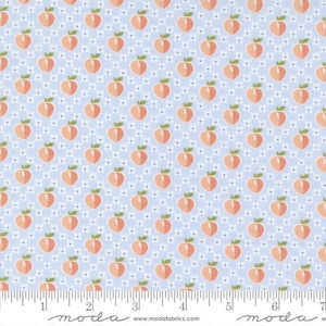 Peachy Keen - Corey Yoder - Peaches - Light Blue - 29171-14 - Fabric is sold in 1/2 yard increments and cut continuously