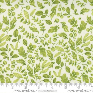 Wild Blossoms - Robin Pickens - Leafy - Cream Sunlit - 48736-31 - This piece is 21&quot;