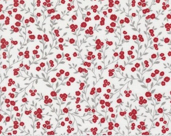 Old Glory - Lella Boutique - American Meadow - Cloud Red - 5201-11 - Fabric is sold in 1/2 yard increments and cut continuously