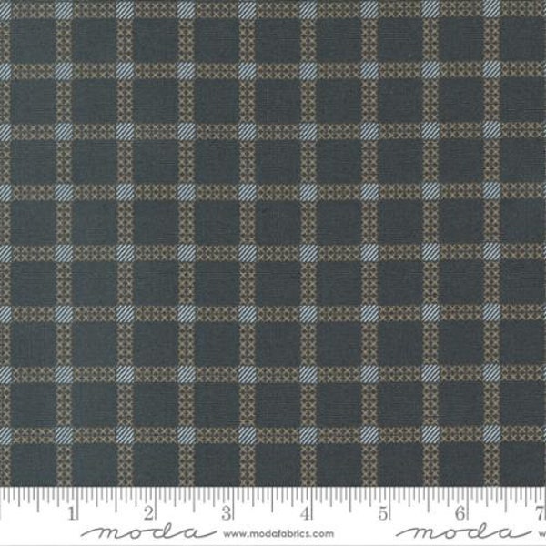 Dawn On The Prairie -Fancy That Design House-Stitch Check-Charcoal Night-45575-19-Fabric is sold in 1/2 yd increments and cut continuously