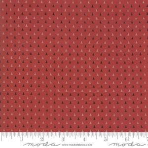 Lancaster - Jo Morton - Small Set Finger Flower - Rust - 38086-15 - Fabric is sold in 1/2 yard increments