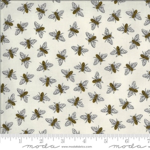 Bee Grateful - Deb Strain - Buzz - Dove Grey - 19965-14 - Fabric is sold in 1/2 yard increments and cut continuously