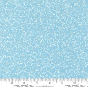 Dainty Meadow - My Sew Quilty Life - Dainty Doodles - Sky - 31743-22 - Fabric is sold in 1/2 yard increments and cut continuously