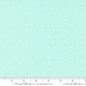 Lighthearted - Camille Roskelley - Heart Dot - Aqua - 55298-13 - Fabric is sold in 1/2 yard increments and cut continuously