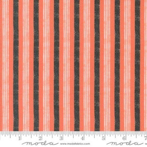 Hey Boo - Lella Boutique - Boougie Stripe - Soft Pumpkin - 5214-12 - Fabric is sold in 1/2 yard increments and cut continuously