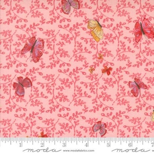 Superbloom - Robin Pickens - Butterfly - Carnation - 48784-19 - Fabric is sold in 1/2 yard increments and cut continuously
