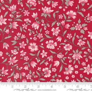 My Summer House - Bunny Hill Designs - Summer Flowers - Rose - 3041-15 - Fabric is sold in 1/2 yard increments and cut continuously