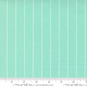 Merry Little Christmas - Bonnie & Camille - Holiday Stripe - Aqua - 55244-16 - Fabric is sold in 1/2 yard increments and cut continuously