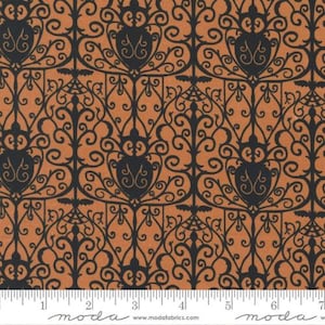 Spellbound - Sweetfire Road - Garden Gate - Pumpkin - 43143-13 - Fabric is sold in 1/2 yard increments and cut continuously