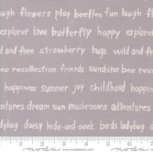 Chirp - Elena Amo - Recollections - Dove - 39036-15 - Fabric is sold in 1/2 yard increments and cut continuously
