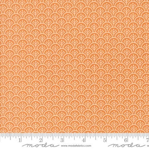 Agatha Road - Fig Tree - Scallops - Pumpkin - 35415-12 - Fabric is sold in 1/2 yard increments and cut continuously