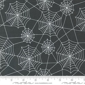 Hey Boo - Lella Boutique - Webs - Midnight - 5213-16 - Fabric is sold in 1/2 yard increments and cut continuously