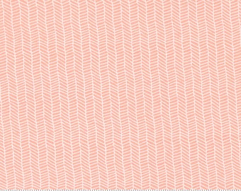 Love Note - Lella Boutique - Herringbone - Sweet Pink - 5154-16 - Fabric is sold in 1/2 yard increments and cut continuously