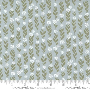 Country Rose - Lella Boutique - Climbing Vine - Smokey Blue - 5171-15 - Fabric is sold in 1/2 yard increments and cut continuously