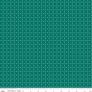 Bee Dots - Lori Holt - Lois - C14174-Jade - Fabric is sold in 1/2 yard increments and cut continuously