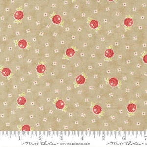 Stitched - Fig Tree - Raspberry Floral - Pebble -  20431-16 - Fabric is sold in 1/2 yard increments and cut continuously