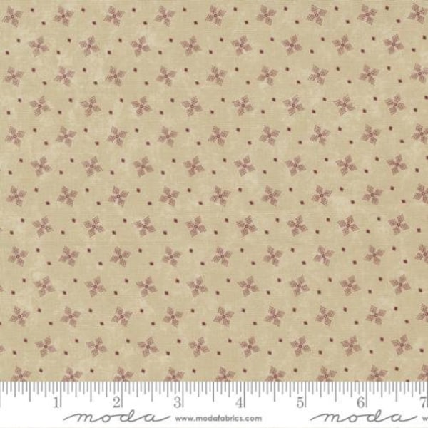 Freedom Road - Kansas Trouble - Pinwheels - Tan Red - 9694-21 - Le tissu est vendu par incréments de 1/2 yard et coupé en continu