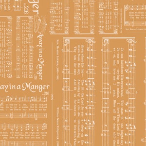 Home Town Holiday - Lori Holt - Caroling - C14901-Cider - Fabric is sold in 1/2 yard increments and cut continuously