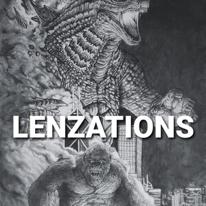 Póster impreso estilo película Godzilla 2021 vs Kong
