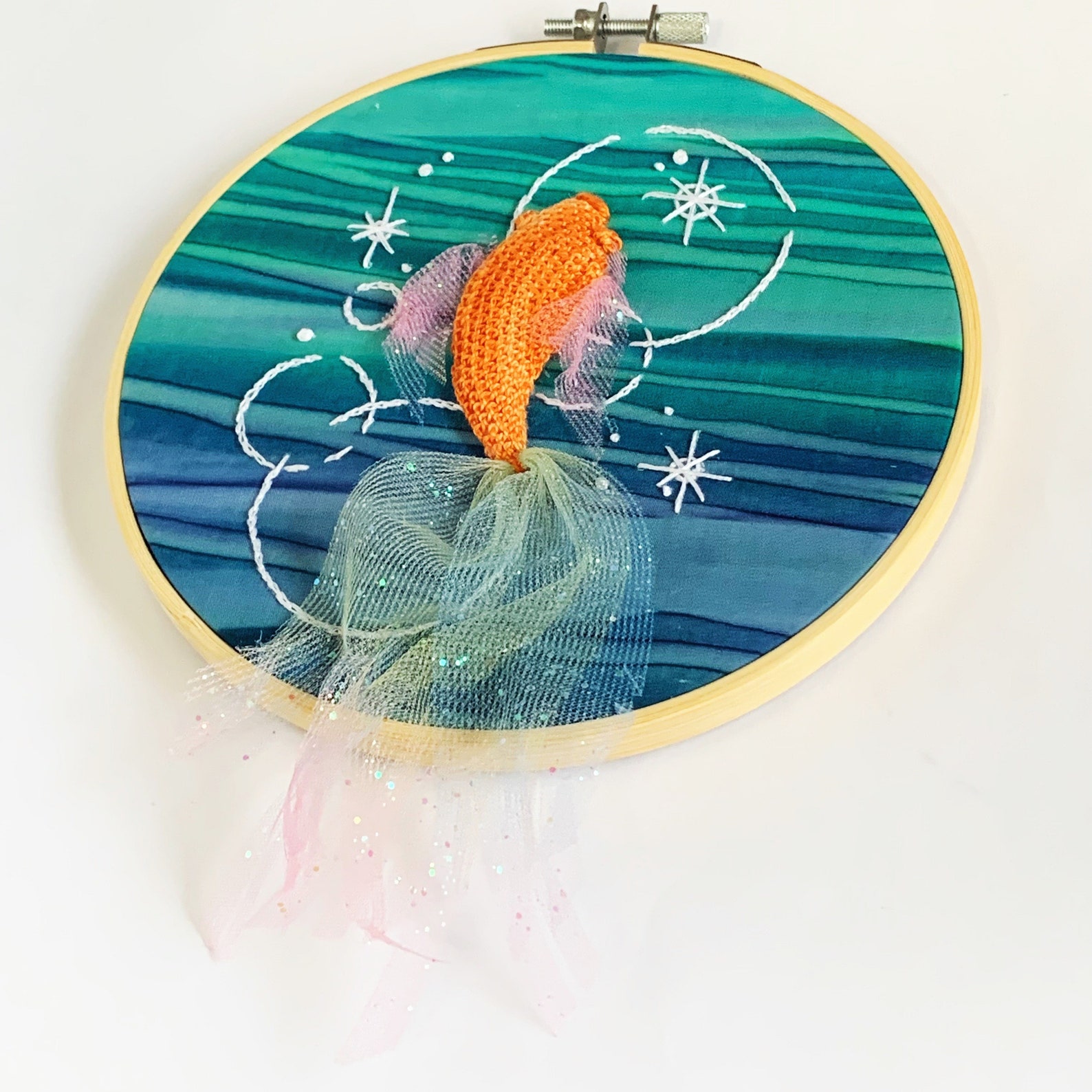 Koi fish embroidery kit 3d diy embroidery  etsy