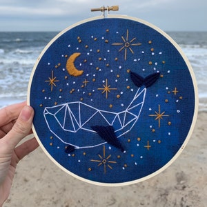 Whale Constellation Embroidery Kit | 3D | DIY Embroidery