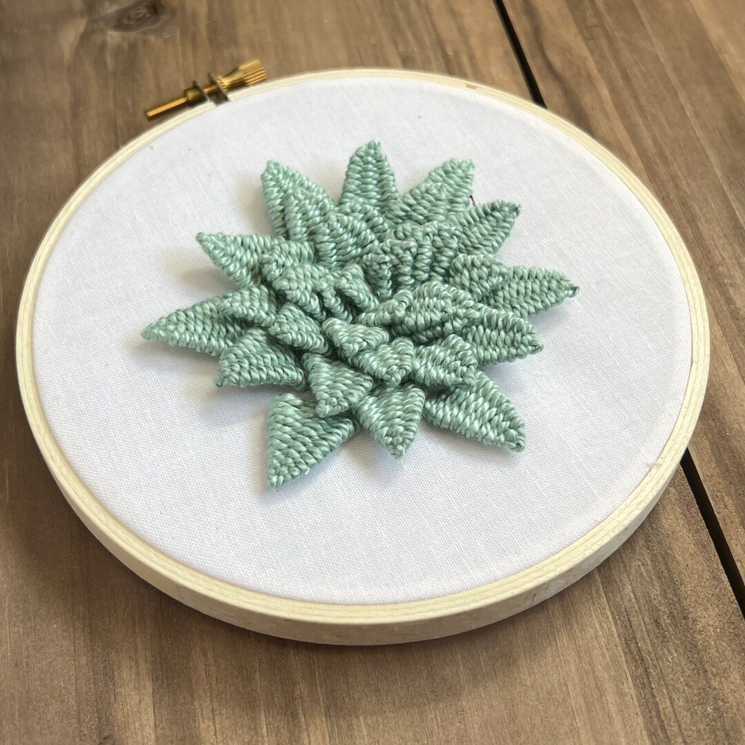Succulent Embroidery Kit 3D Embroidery Etsy