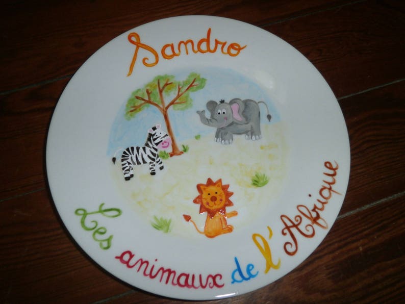 assiette plate 21 cm personnalisée motif au choix image 2