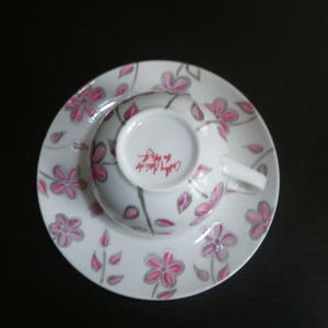 tasse à déjeuner ou thé porcelaine peinte personnalisée motif au choix image 2