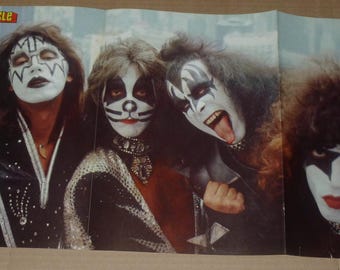 KISS / Judas Priest TRIFOLD heavy metal CENTERFOLD poster