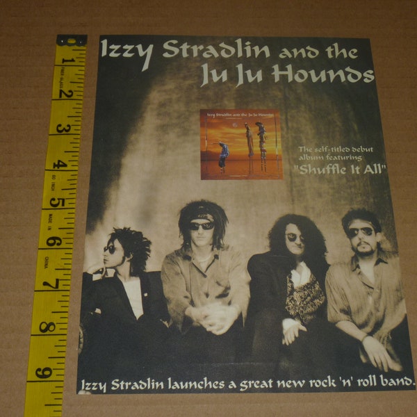 Izzy Stradlin & Ju Ju Hounds PRINT AD Guns N Roses 1992