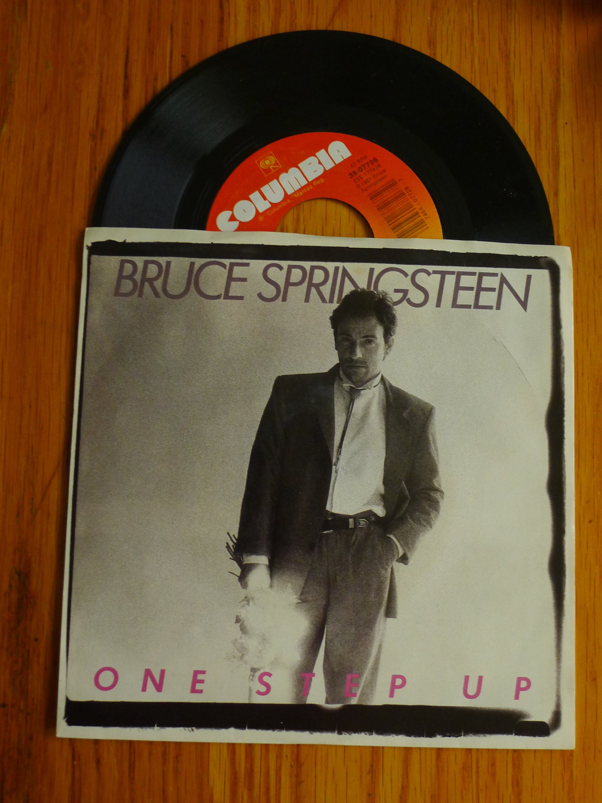 BRUCE SPRINGSTEEN One Step Up 45 Vinyl Record Etsy