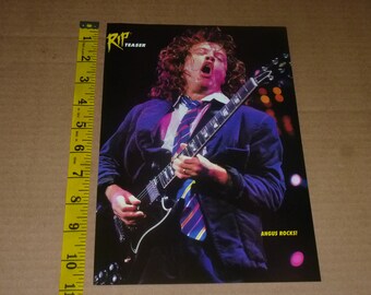 AC/DC clipping PINUP magazine 90'S Angus Young