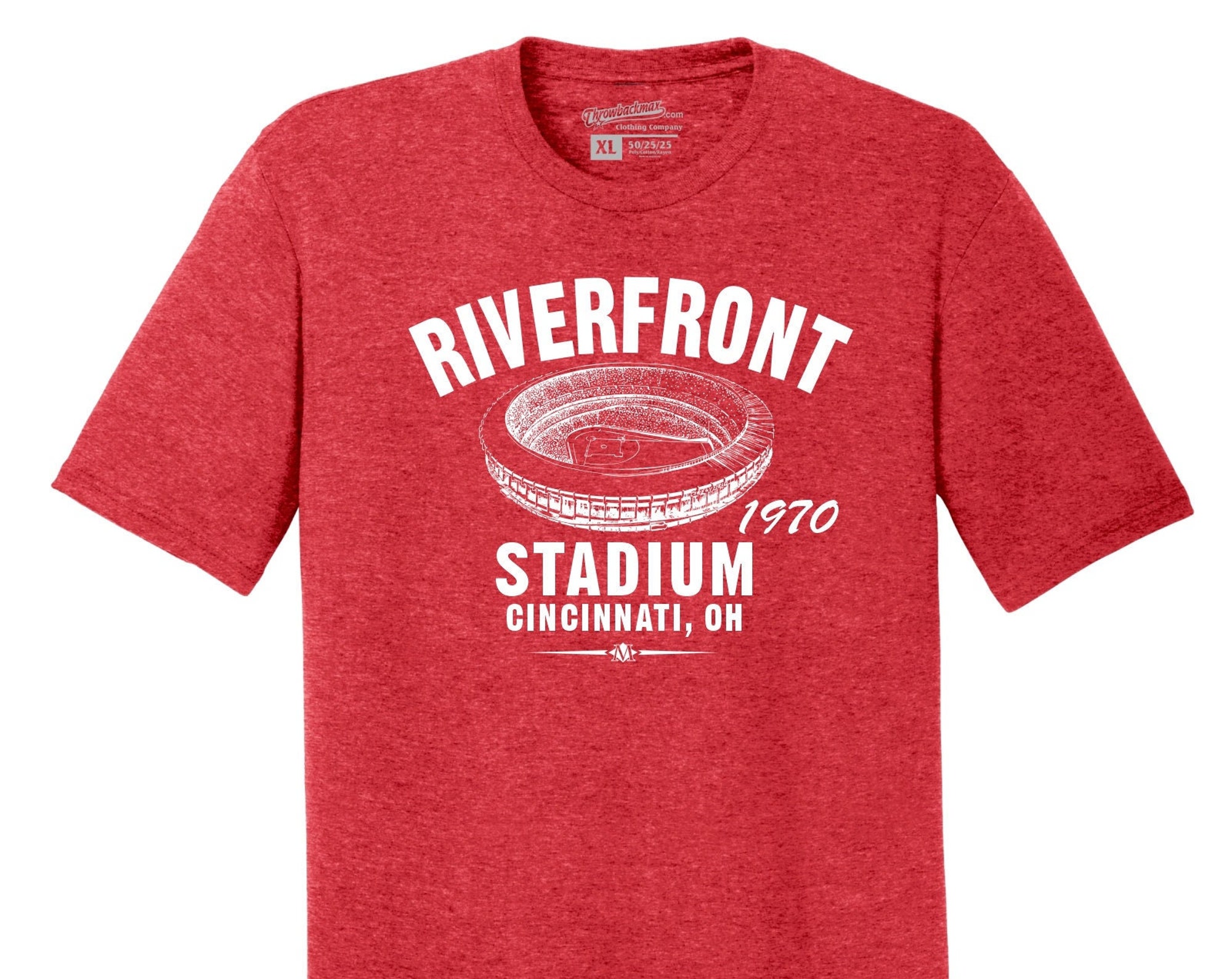 Riverfront Stadium 1970 Baseball Premium TRI-BLEND Tee Shirt