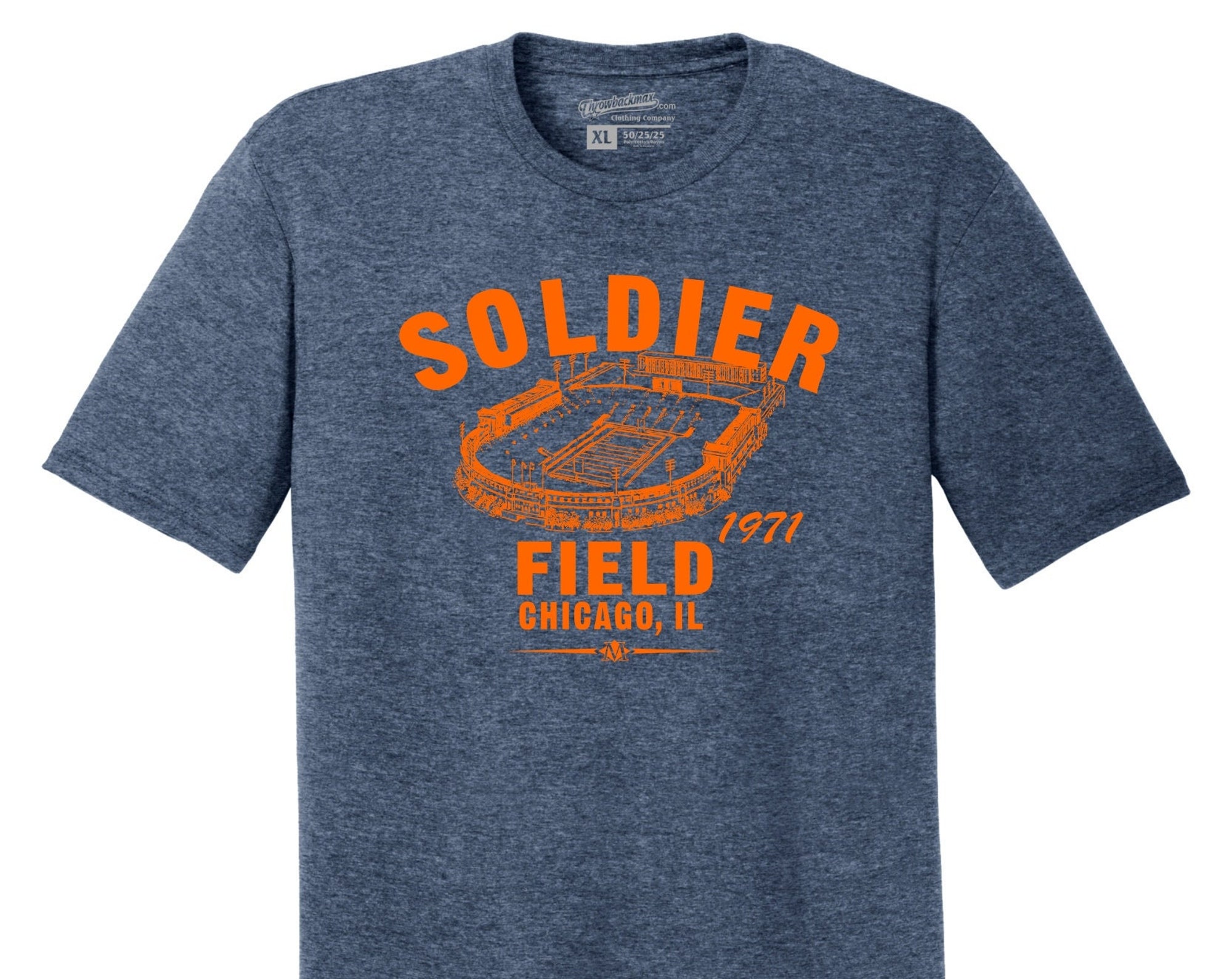Discover Soldier Field 1971 Football Premium TRI-BLEND Tee Shirt