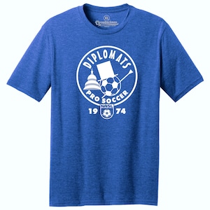 ワシントン・ディプロマッツ 1974 NASL サッカー クラシックカット プレミアム トライブレンド Tシャツ - ロイヤルヘザー