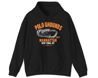 Throwbackmax Polo Grounds 1890 Baseball Hoodie - Past Home of the New York Giants - Unisex Heavy Blend™ Hooded Sweatshirt