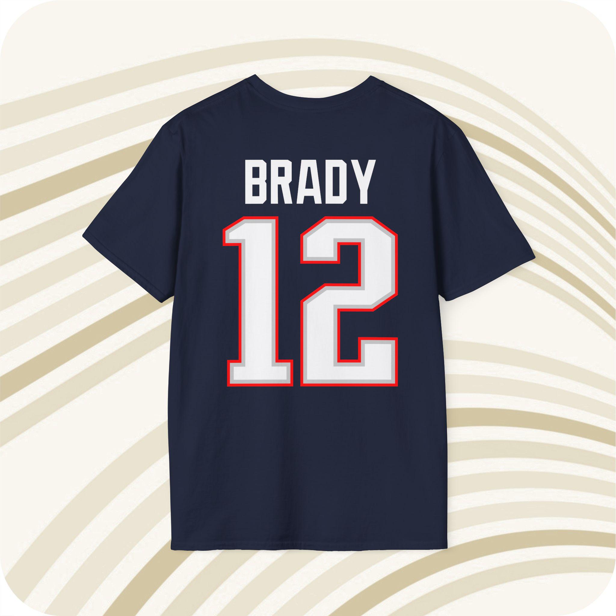 New England Patriots Tom Brady シャツ 12 NFL Team Apparel Blue Tom Brady #12 New England Patriots T-Shirt
