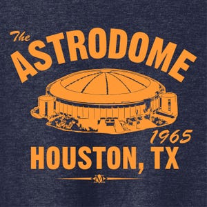 The Astrodome 1965 Baseball Classic Cut, Premium Tri-Blend T-shirt - Past Home of Your Houston Astros - marineblauw gemêleerd
