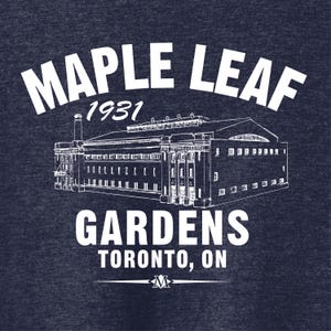 Maple Leaf Gardens 1931 Hockey Klassischer Schnitt, Premium Tri-Blend-T-Shirt - Alte Heimat Ihrer Toronto Maple Leafs - Navy Heather