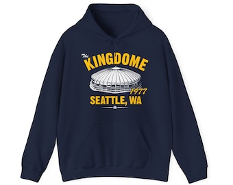 Throwbackmax The Kingdome 1977 Baseball - Past Home of Your Seattle Mariners - Unisex Heavy Blend™ Hooded Sweatshirt