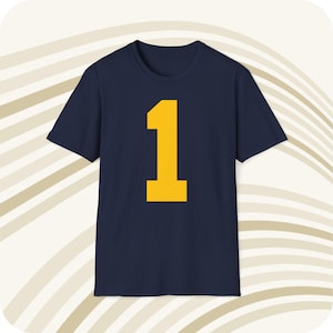 AC カーター ミシガン ウルヴァリンズ #1 NCAA ジャージ Tシャツ - フロント & バックプリント