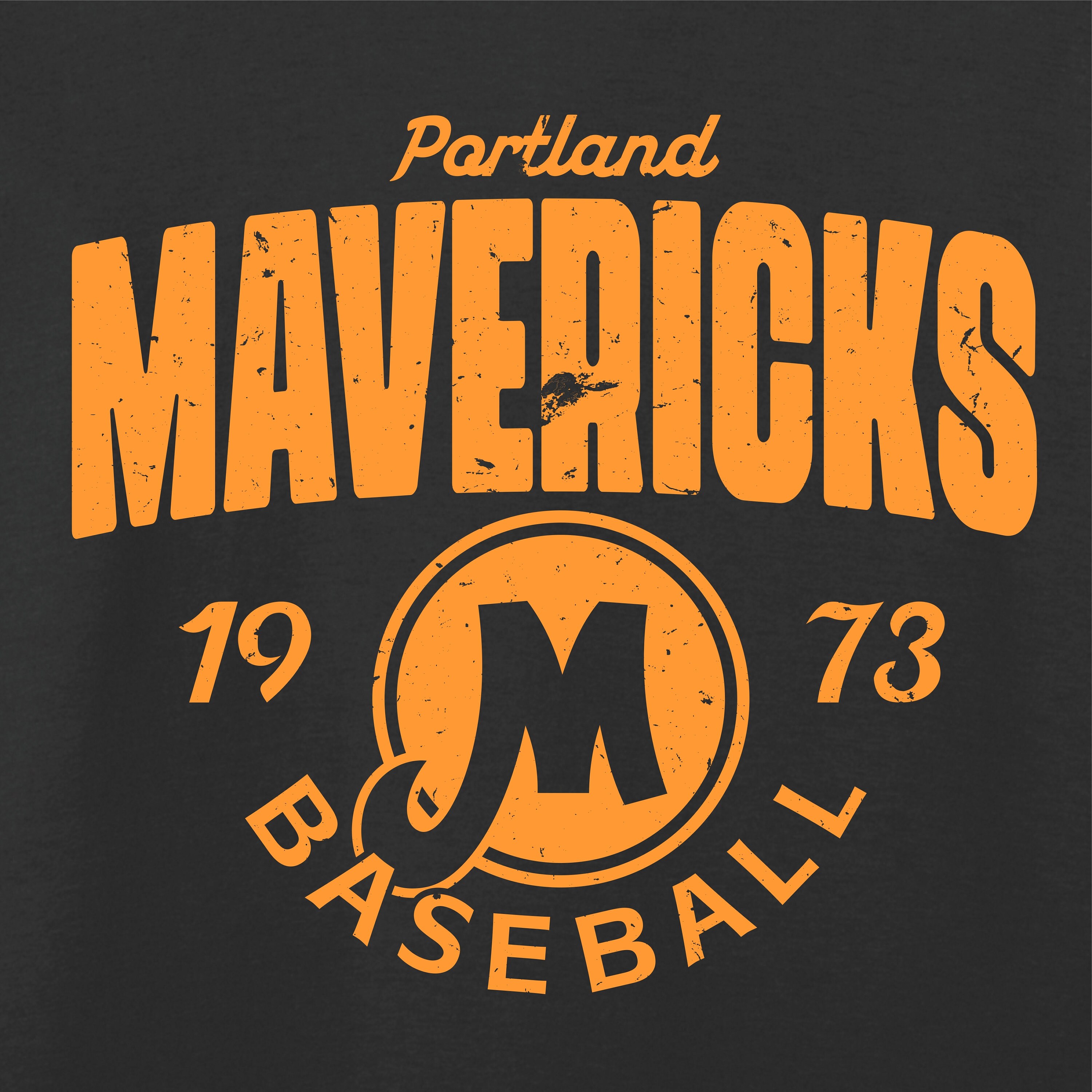 Portland Mavericks 1973 Logo Baseball Tri-Blend Tee – Vintage Style Trailblazers Shirt