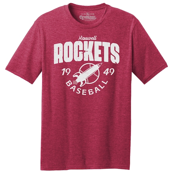 美品　Ameri VINTAGE BACK PRINT BASEBALL TEE Roswell Rockets 1949 Baseball Classic Cut, Premium Tri-blend