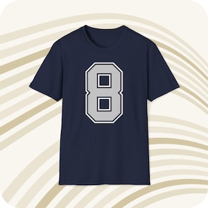 Troy Aikman #8 Dallas Cowboys NFL Jersey T-Shirt - Front & Back Print
