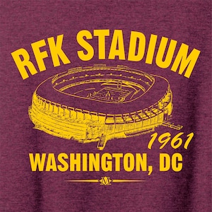 RFK Stadium 1961 Football Classic Cut, Premium Tri-Blend Tee Shirt - Past Home of Your Washington Commanders - Maroon Heather