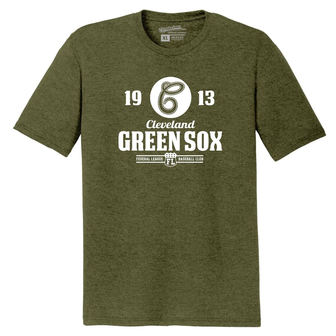 Throwbackmax Cleveland Green Sox 1913 Federal League Baseball Etsy