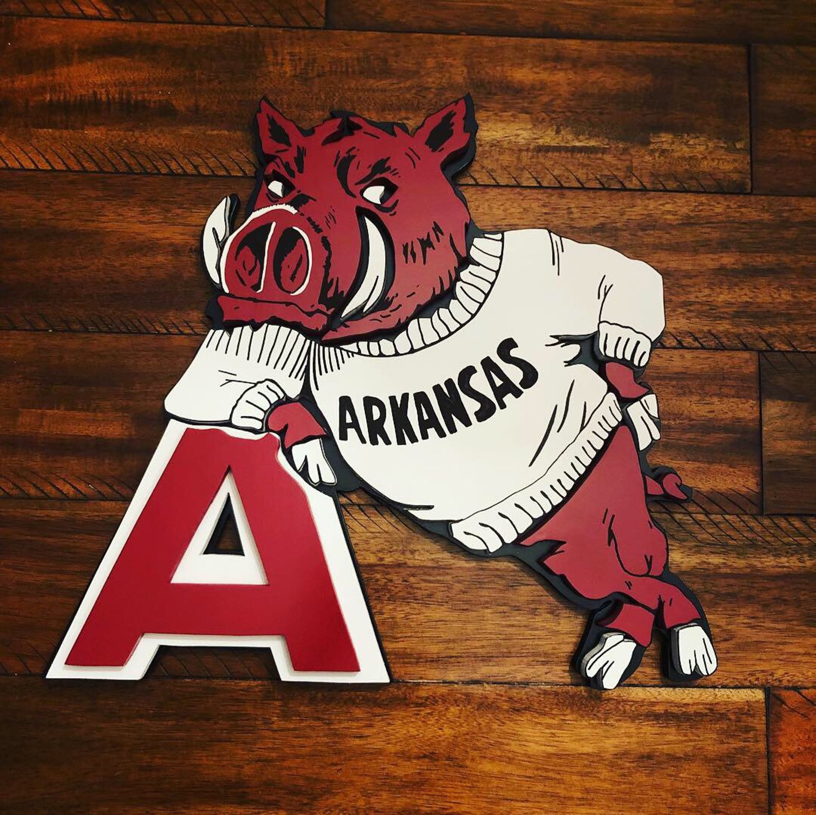 Arkansas Razorbacks Retro Wooden Sign Etsy